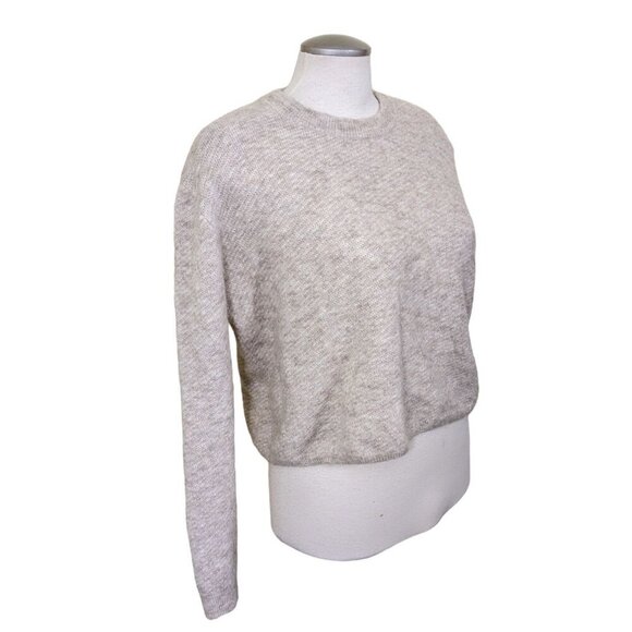 Wilfred Aubri Sweater Alpaca Blend Cropped Womens Size M Beige Relaxed Fit Soft - Picture 4 of 7